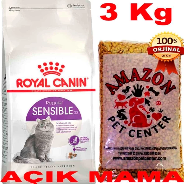 Royal Canin Sensible Kedi Maması Açık 3 Kg 