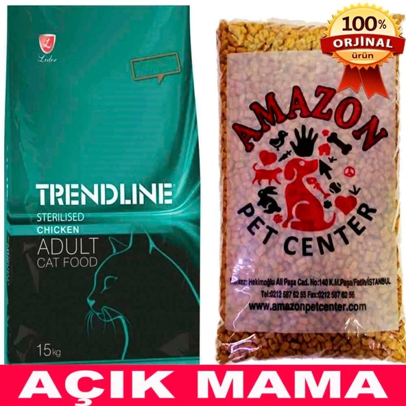 Trendline Kısırlaştırılmış Tavuklu Kedi Maması Açık 1 Kg