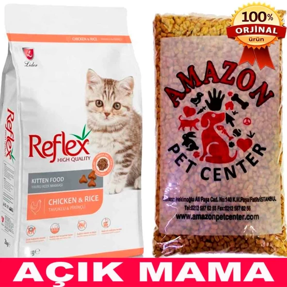 Reflex Kitten Tavuklu Yavru Kedi Maması Açık 1 Kg