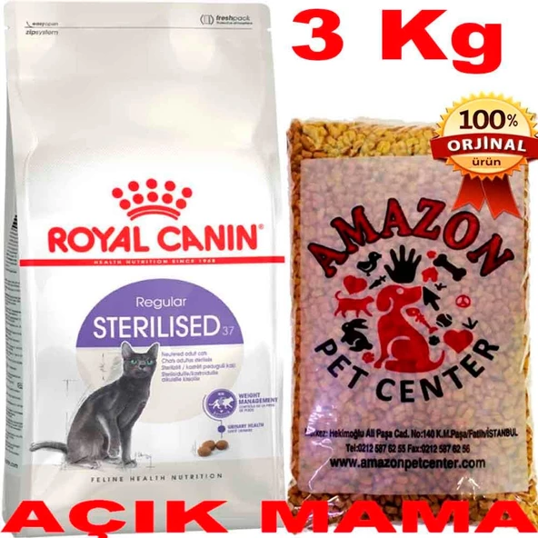 Royal Canin Sterilised Kedi Maması Açık 3 Kg