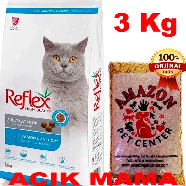 Reflex Hamsili Kedi Maması Açık 3 Kg