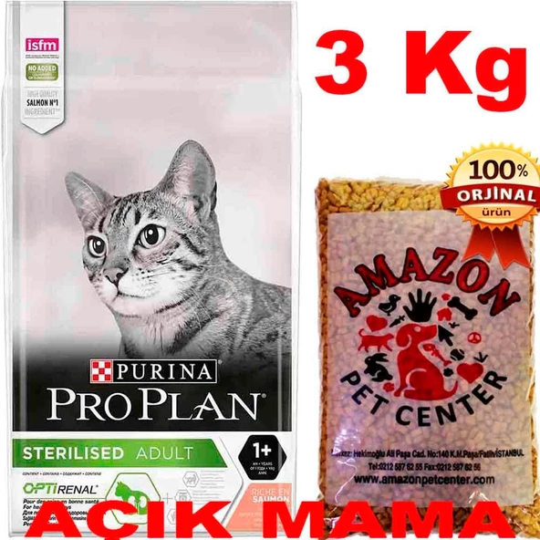 Proplan Sterilised Somonlu Açık Kedi Maması 3 Kg