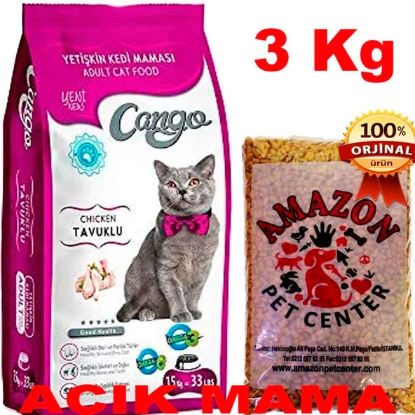 Cango Kedi Maması Tavuklu Açık 3 Kg