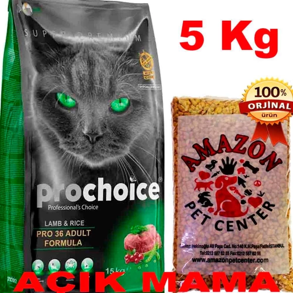 Prochoice Kuzu Etli Kedi Maması Açık 5 Kg