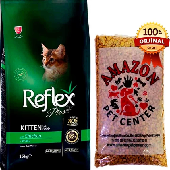 Reflex Plus Kitten Tavuk Etli Yavru Kedi Maması Açık 1 Kg