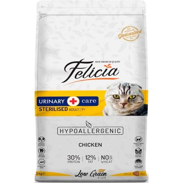 Felicia Düşük Tahıllı Tavuklu Kısır Kedi Maması 12 Kg