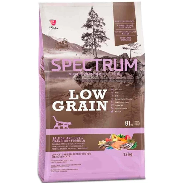 Spectrum Somonlu ve Hamsili Kısırlaştırılmış Kedi Maması 12+1 Kg ürün görseli