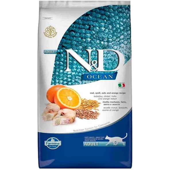N&D Kedi Maması Düşük Tahıllı Balıklı Portakallı 10 Kg