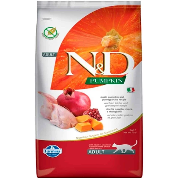 ND Kedi Maması Balkabaklı Bıldırcınlı Narlı 5 Kg