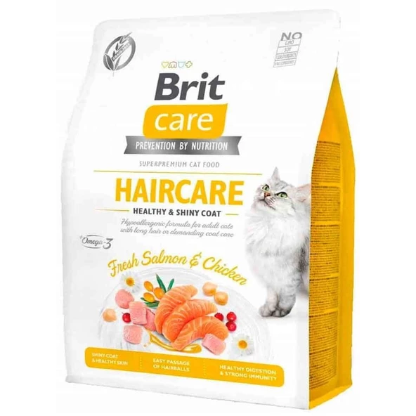 Brit Care Haircare Hypo-Allergenic Deri ve Tüy Sağlığı için Tahılsız Kedi Maması 2 kg