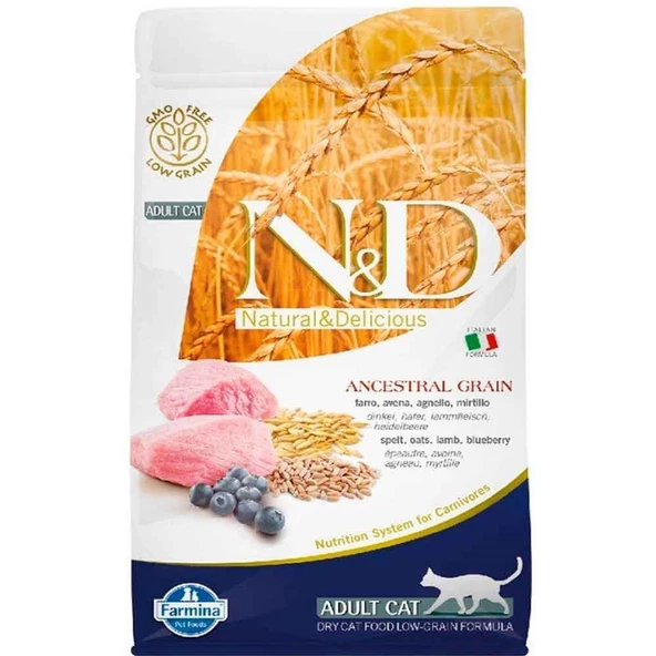 ND Düşük Tahıllı Kuzulu Yaban Mersinli Kedi Maması 1,5 Kg