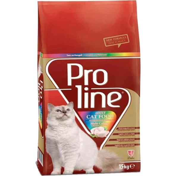 Proline Renkli Tavuklu Kedi Maması 15 Kg