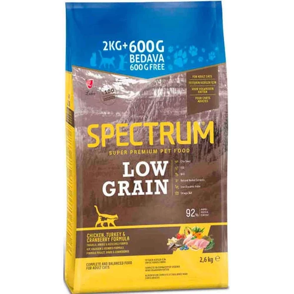 Spectrum Kedi Maması Tavuklu Hindili ve Kızılcıklı 2.6 Kg