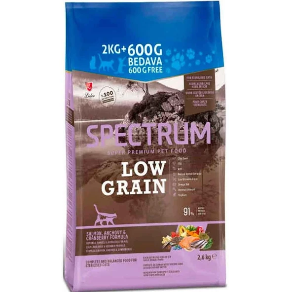 Spectrum Kedi Maması Somonlu Hamsili Yaban Mersinli 2.6 Kg