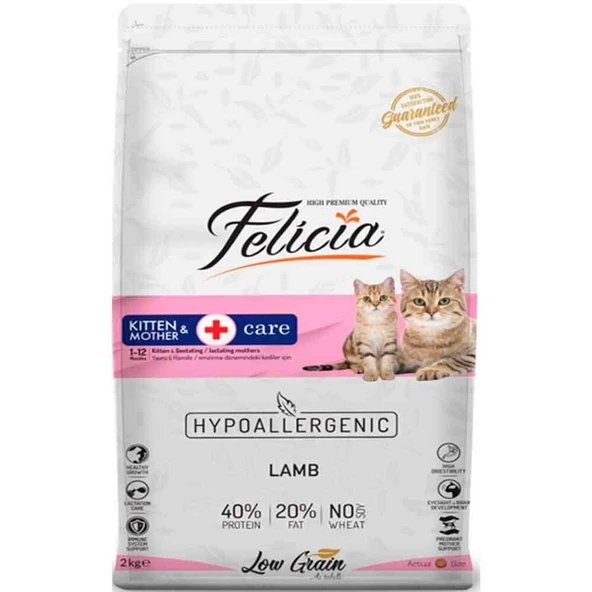 Felicia Düşük Tahıllı Kuzulu Yavru Kedi Maması 2 kg