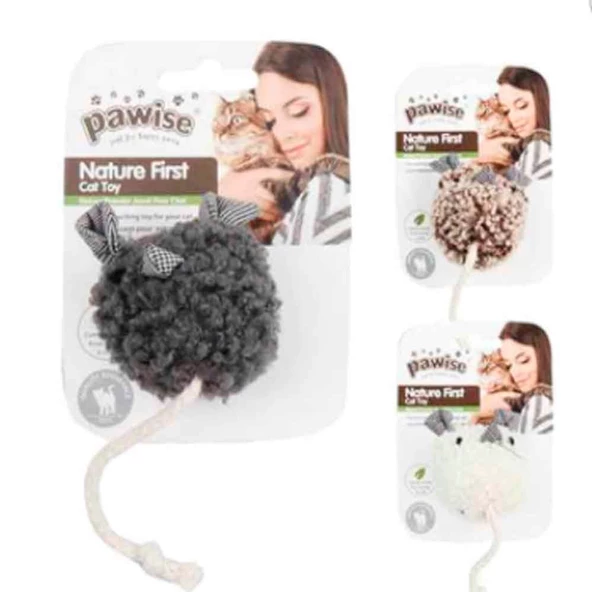 Pawise Peluş Kedi Oyuncağı Hışırtılı Fare 6 cm 1 Ad