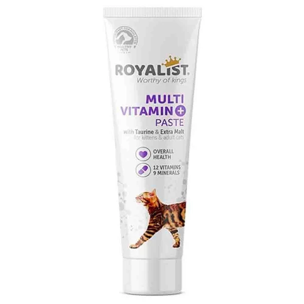 Royalist Taurin ve Mineral Katkılı Genel Sağlık Destekleyici Kedi Multivitamin Paste 100 Gr