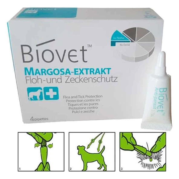 Biovet Büyük Irk Köpek Pire Kene Damlası  4 Lü