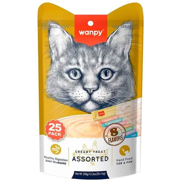 Wanpy Karışık Sıvı Kedi Ödülü 25 X 14 gr ürün görseli 1