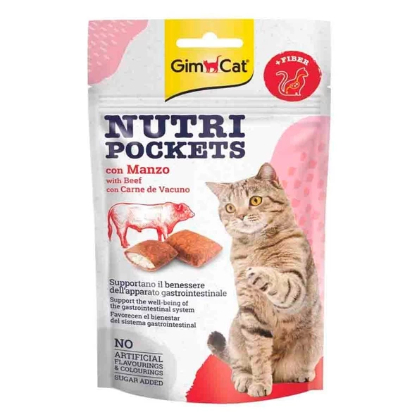 GimCat Nutripockets Biftekli Malt Kedi Ödülü 60gr