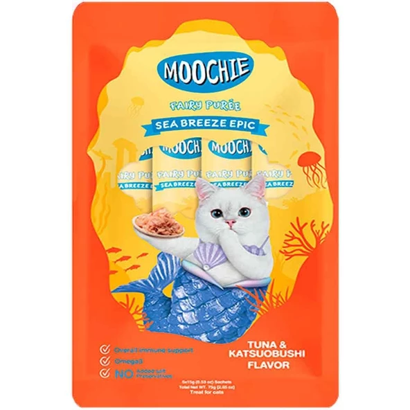 Moochie Sıvı Kedi Ödülü Ton Katsuobushi 5x15 Gr - 1