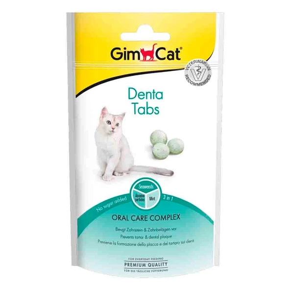 GimCat Denta Ağız ve Diş Sağlığı için Şekersiz Kedi Ödülü 40 Gr