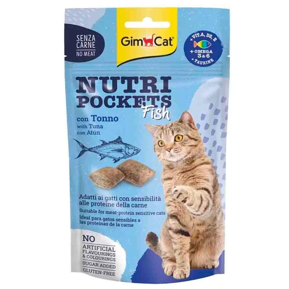 Gimcat Nutripockets Ton Balıklı Kedi Ödülü 60 Gr