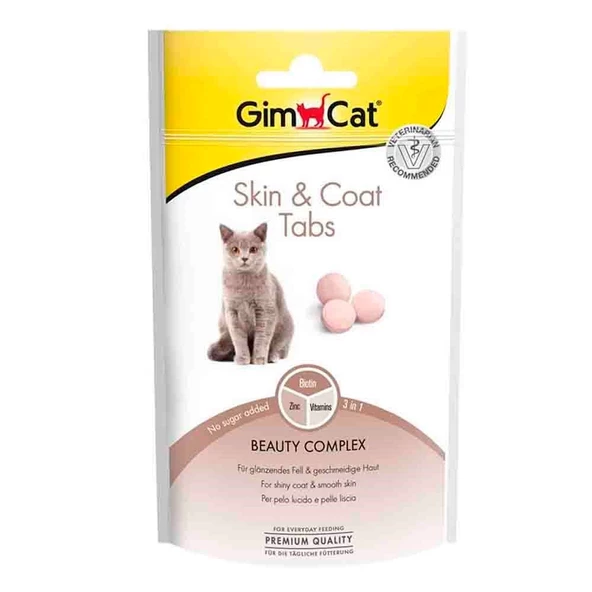 GimCat Skin Coat Deri ve Tüy Sağlığı için Şekersiz Kedi Ödülü 40gr