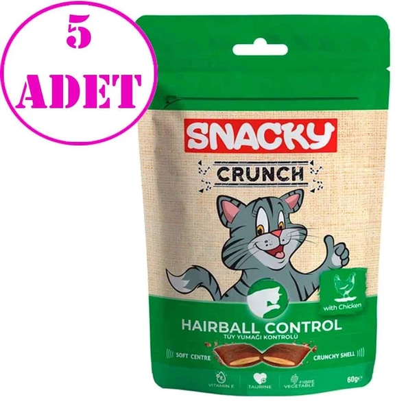 Snacky Kedi Ödülü Hairball Control 60 Gr 5 AD