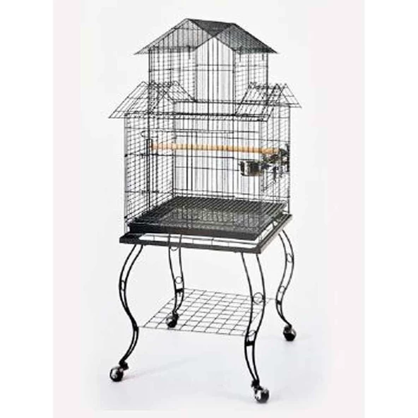 QH Sehpalı Papağan Kafesi Dövme Demir 51x51x139 Cm 933 ADS ürün görseli 1