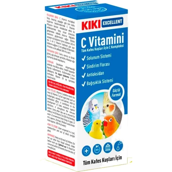 KIKI Excellent Kuşlar İçin C Vitamini 25 ML