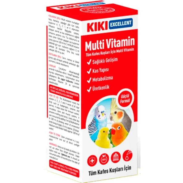 KIKI Excellent Kuşlar İçin Multi Vitamin 25 ML