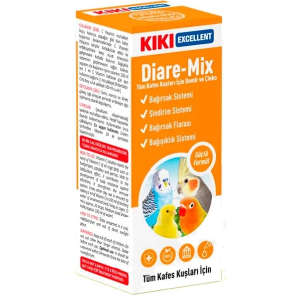 KIKI Excellent Kuşlar İçin Diare-Mix 25 ML