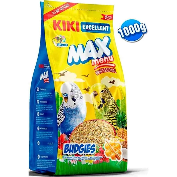 KIKI Excellent Max Menu Ballı Muhabbet Kuşu Yemi 1000gr