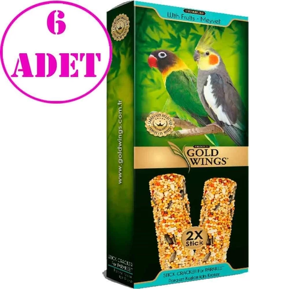 Gold Wings Premium Paraket Krakeri Meyveli 2'li Paket 6 AD