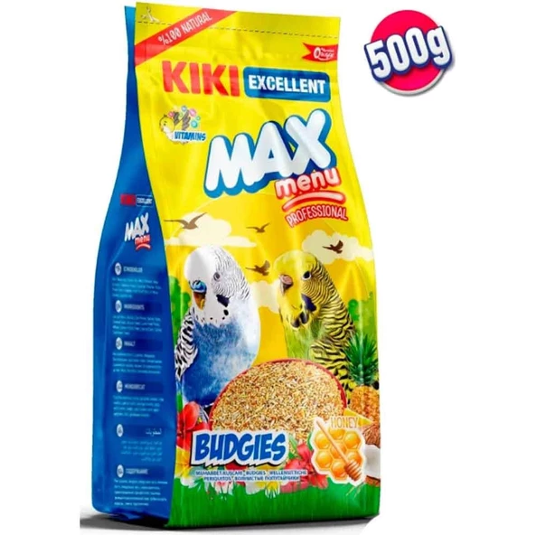 KIKI Excellent Max Menu Ballı Muhabbet Kuşu Yemi 500 Gr