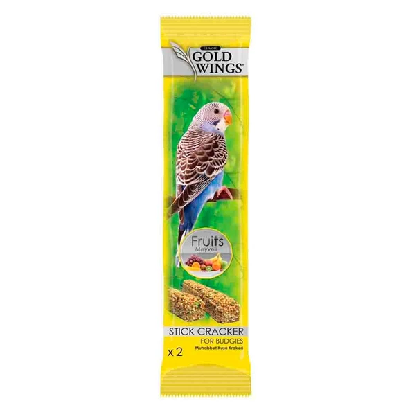 Gold Wings Classic Meyveli Muhabbet Kuşu Krakeri 2'li