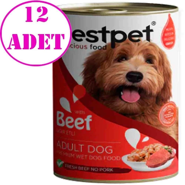 BestPet Sığır Etli Köpek Konservesi 400gr 12 AD