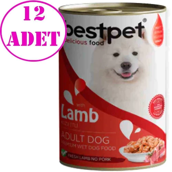 BestPet Kuzulu Köpek Konservesi 400gr 12 AD