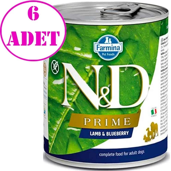 N&D Prime Kuzulu Yaban Mersini Köpek Konserve Maması 285 Gr 6 AD - 1