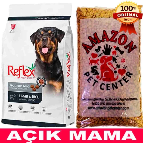 Reflex Kuzu Etli Yetişkin Köpek Maması Açık 1 Kg