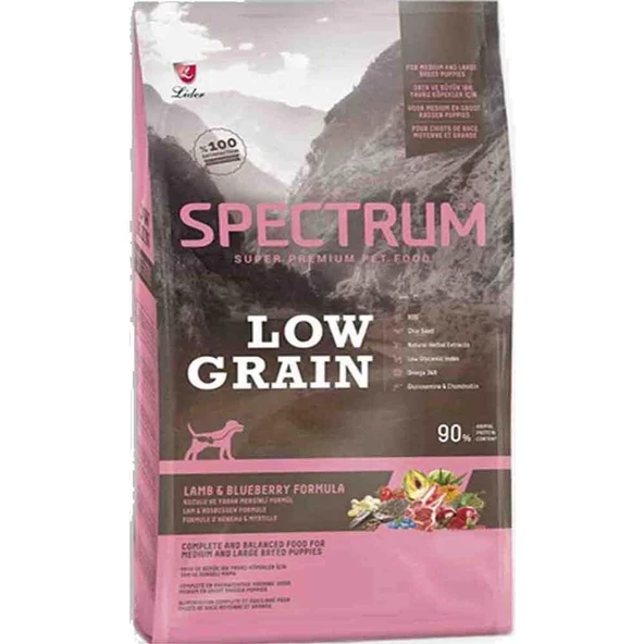 Spectrum Kuzu Etli Yaban Mersinli Orta Irk Yavru Köpek Maması 12+1 Kg