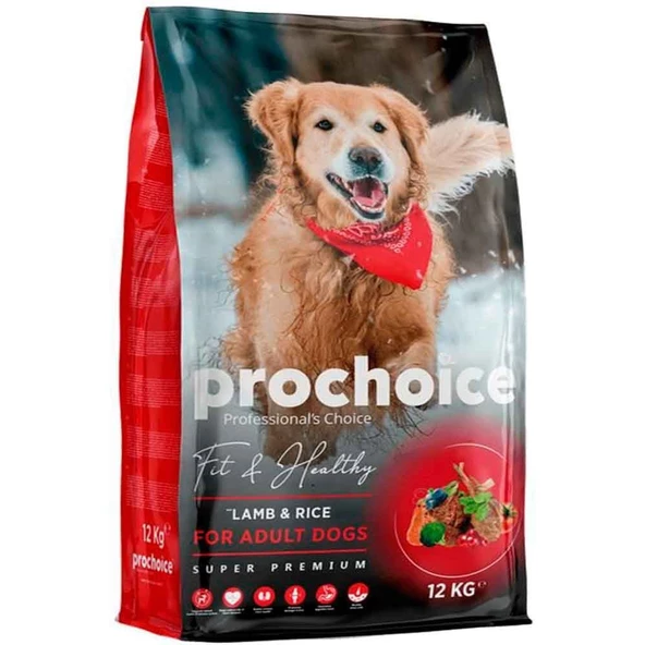 Pro Choice Lamb Kuzu Eti ve Pirinçli Köpek Maması 12 Kg
