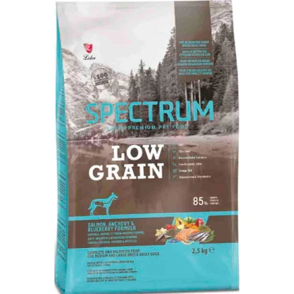 Spectrum Somonlu Hamsili Yaban Mersinli Orta Irk Köpek Maması 2.5 Kg