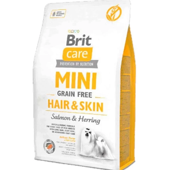 Brit Care Tahılsız Mini Hair Skin Somonlu Köpek Maması 2 kg - Resim 2