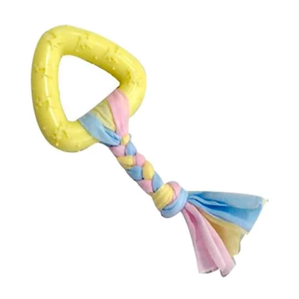 EuroDog Puppy Üçgen Diş Kaşıma Köpek Oyuncağı Sarı 19 Cm ürün görseli