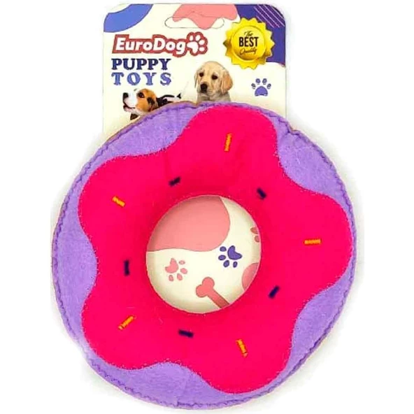 EuroDog Puppy Pet Toys Lila Donut Şeklinde Köpek Oyuncağı