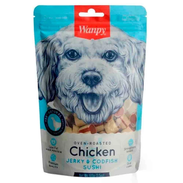 Wanpy Morina Balıklı Suşi Yumuşak Köpek Ödülü 100 Gr