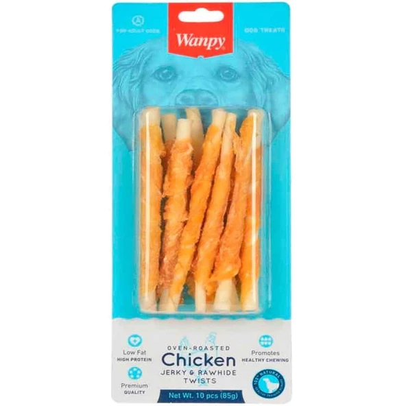 Wanpy Tavuk Sargılı Çiğneme Çubukları Köpek Ödülü 85 Gr