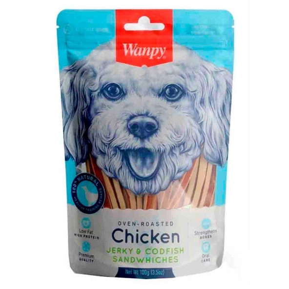 Wanpy Tavuklu ve Morina Balıklı Köpek Ödülü 100 Gr ürün görseli 1